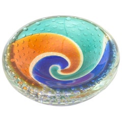 Italian Murano Archimede Seguso Sommerso Glass Bowl
