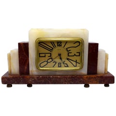 Vintage 1930s Art Deco French Clock by Dep