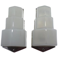 Pair of Art Deco Skyscraper Wall Lights