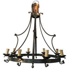 Large Neoclassical Style Chandelier, circa 1950