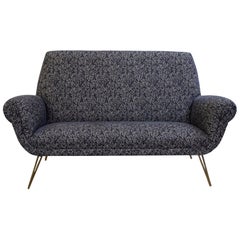 Italian Sofa, New Upholstered