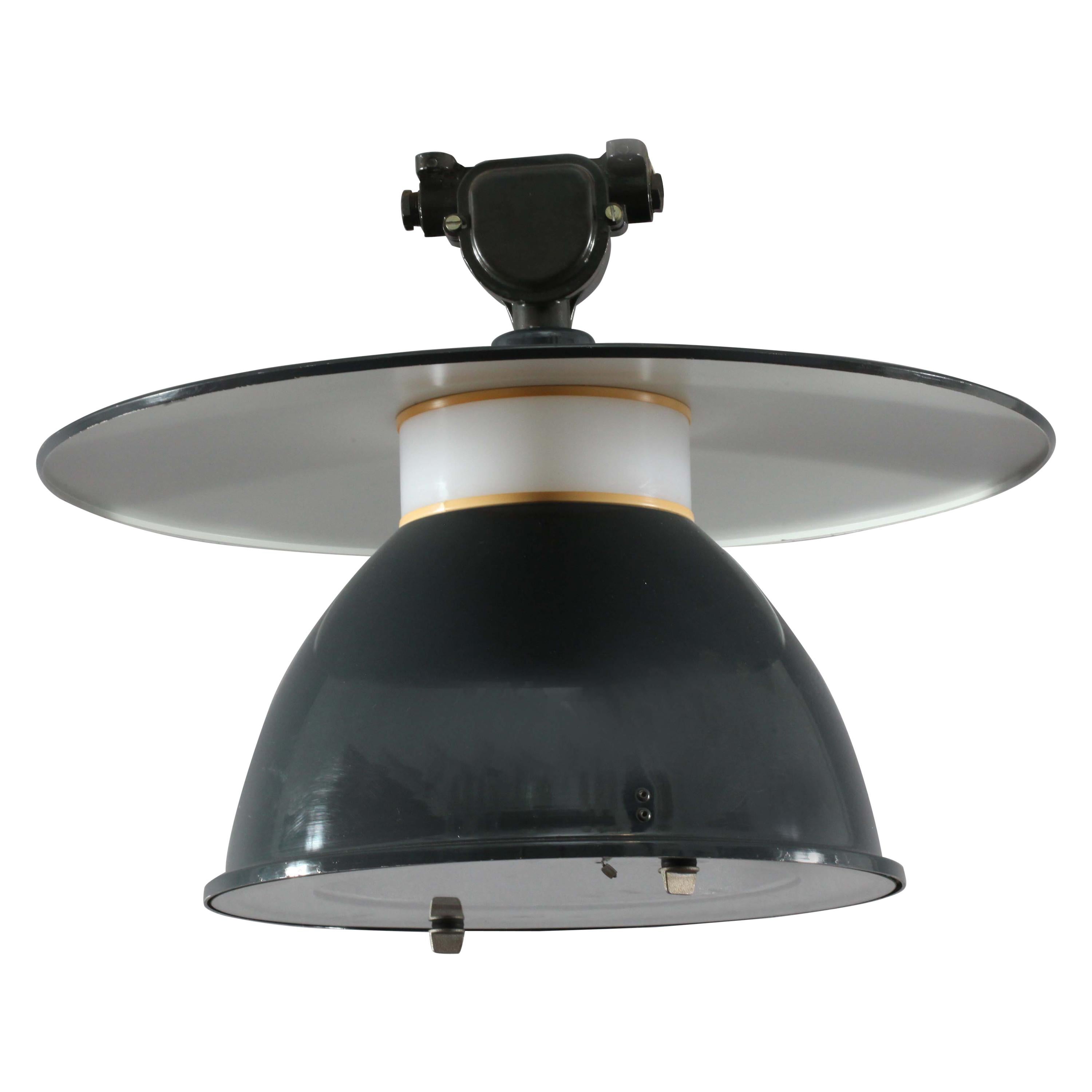 High Quality Enameled Industrial Ceiling Lamp, Germany, 1940