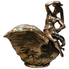 Antique Classic Nude Women Bronze Sculpture Champagne, Wine Cooler, France