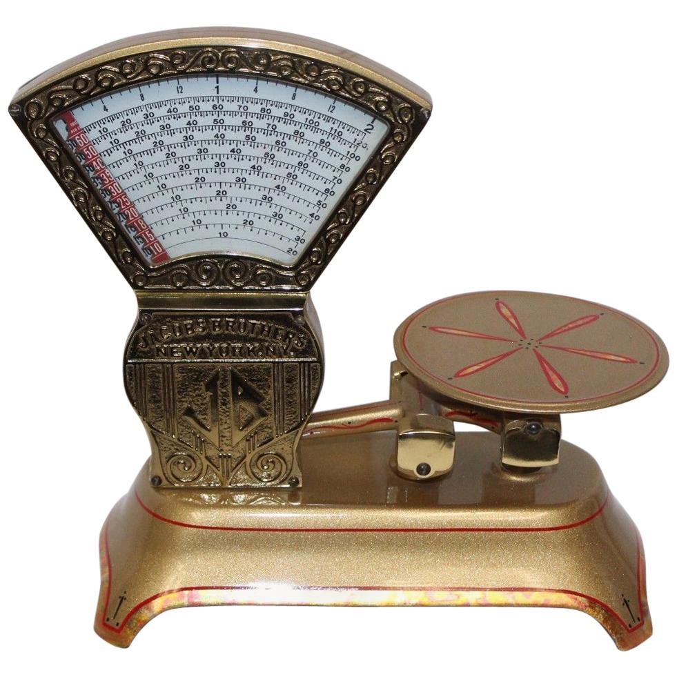 Early 1900s Jacob Brothers Mini Candy Scale For Sale