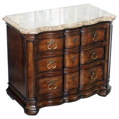 Stunning Carved Wood Thomasville Lucca Chest of Drawers Marble Top