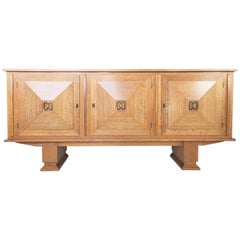 Vintage Exceptional Cerused Oak Sideboard in the Style of Charles Dudouyt