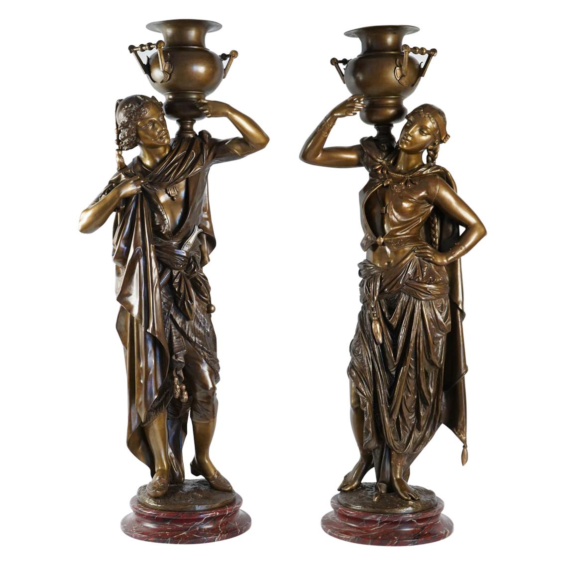 Pair of Large Torchère, 19th Century For Sale