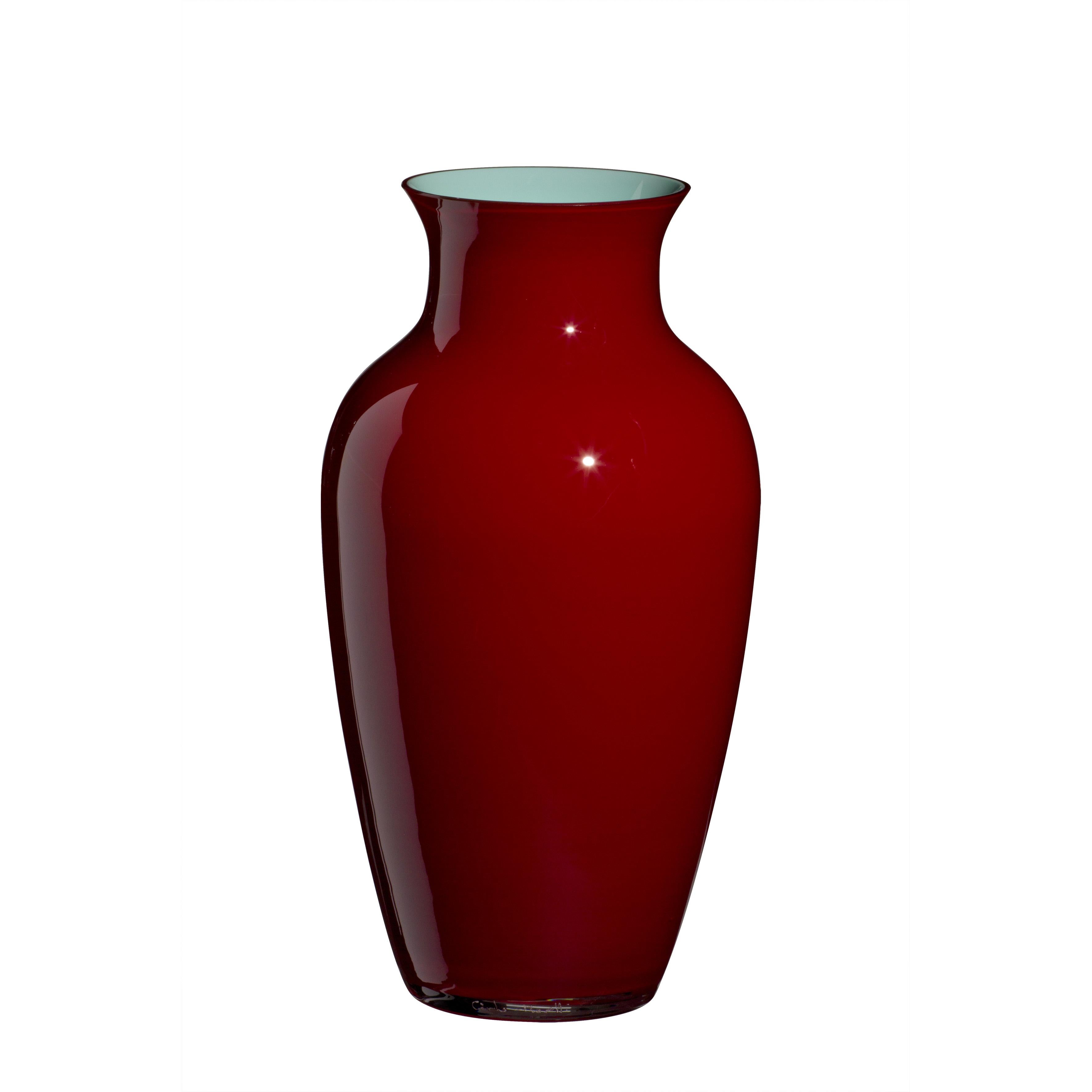 Die kleine I Cinesi-Vase in Dunkelrot von Carlo Moretti