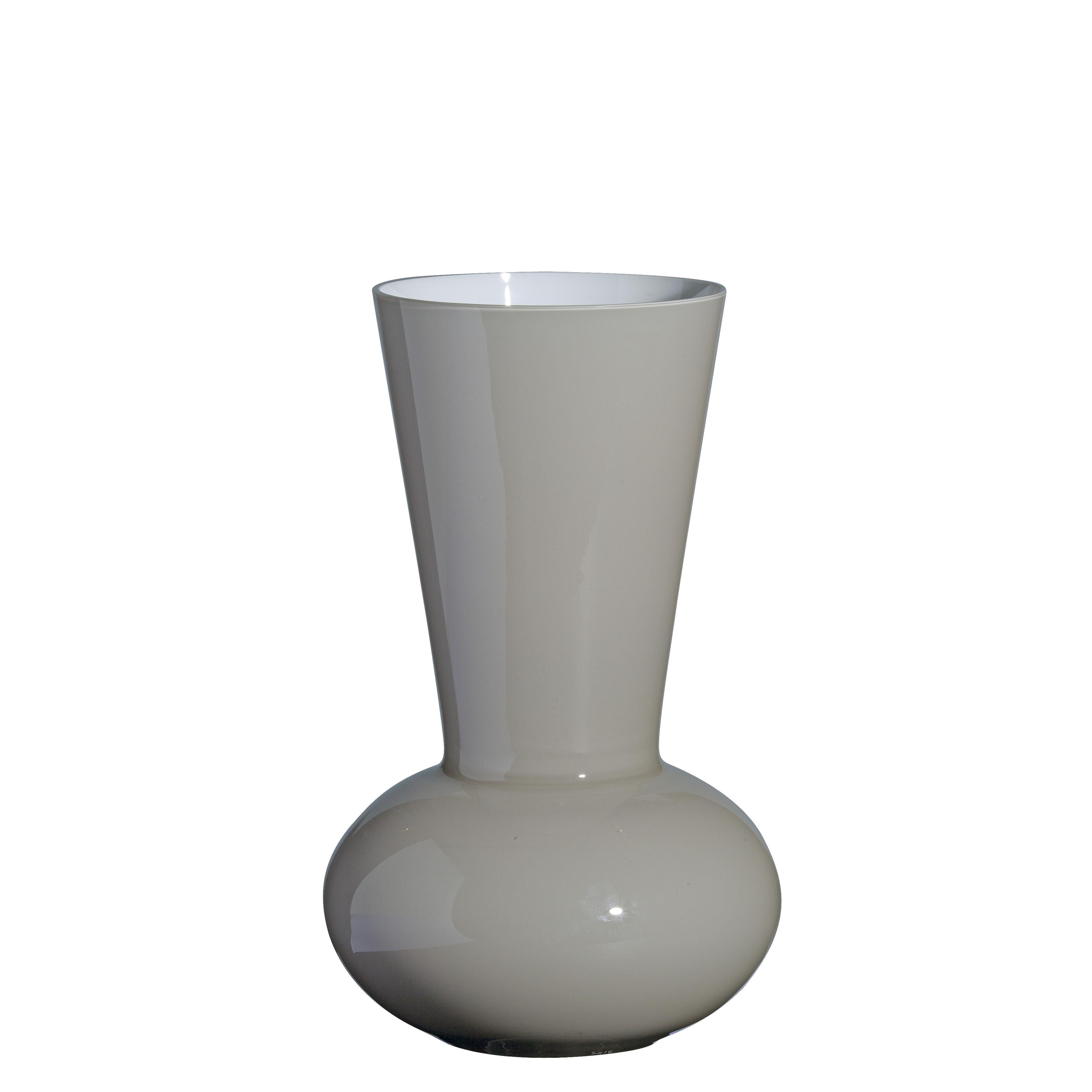 Small Troncosfera Vase in Grey by Carlo Moretti For Sale