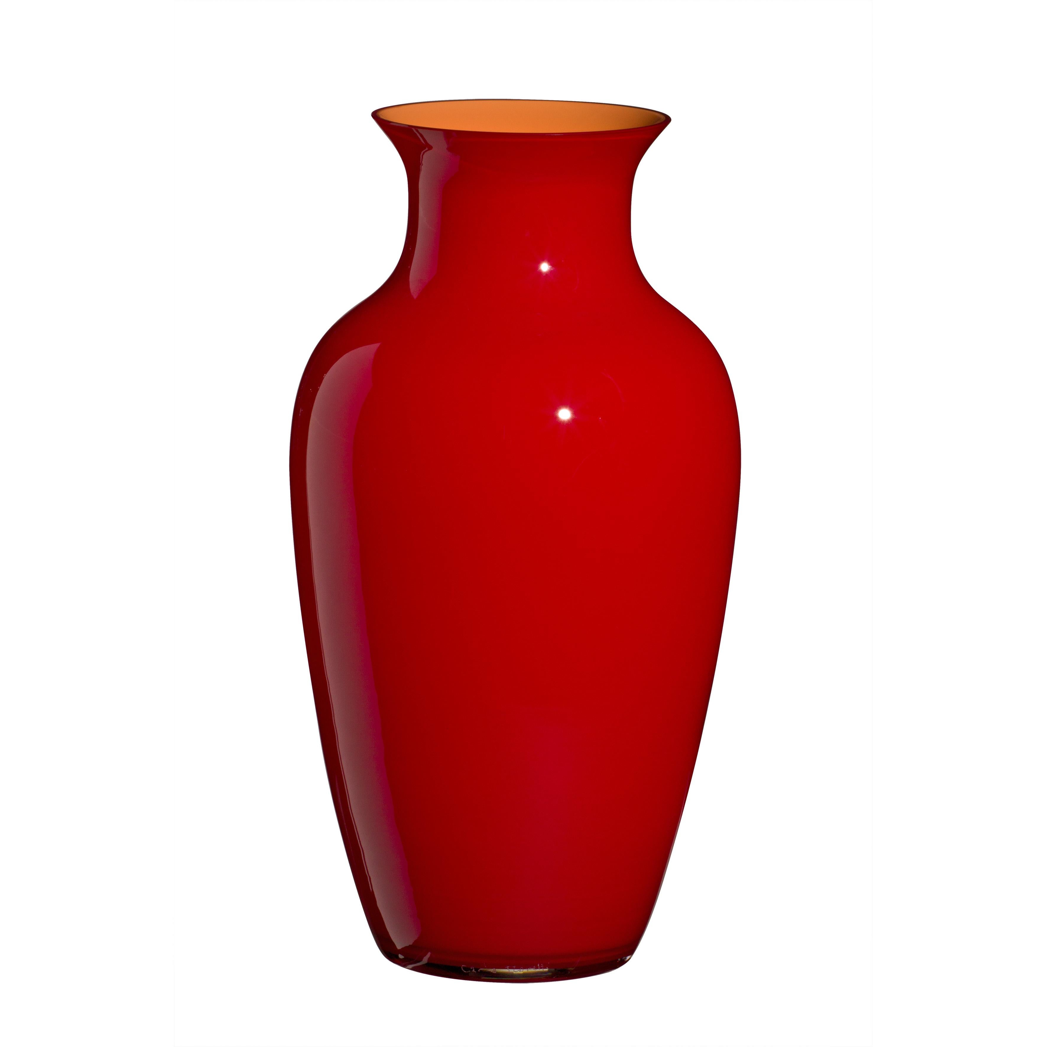 Standard I Cinesi Vase in Bright Red by Carlo Moretti For Sale