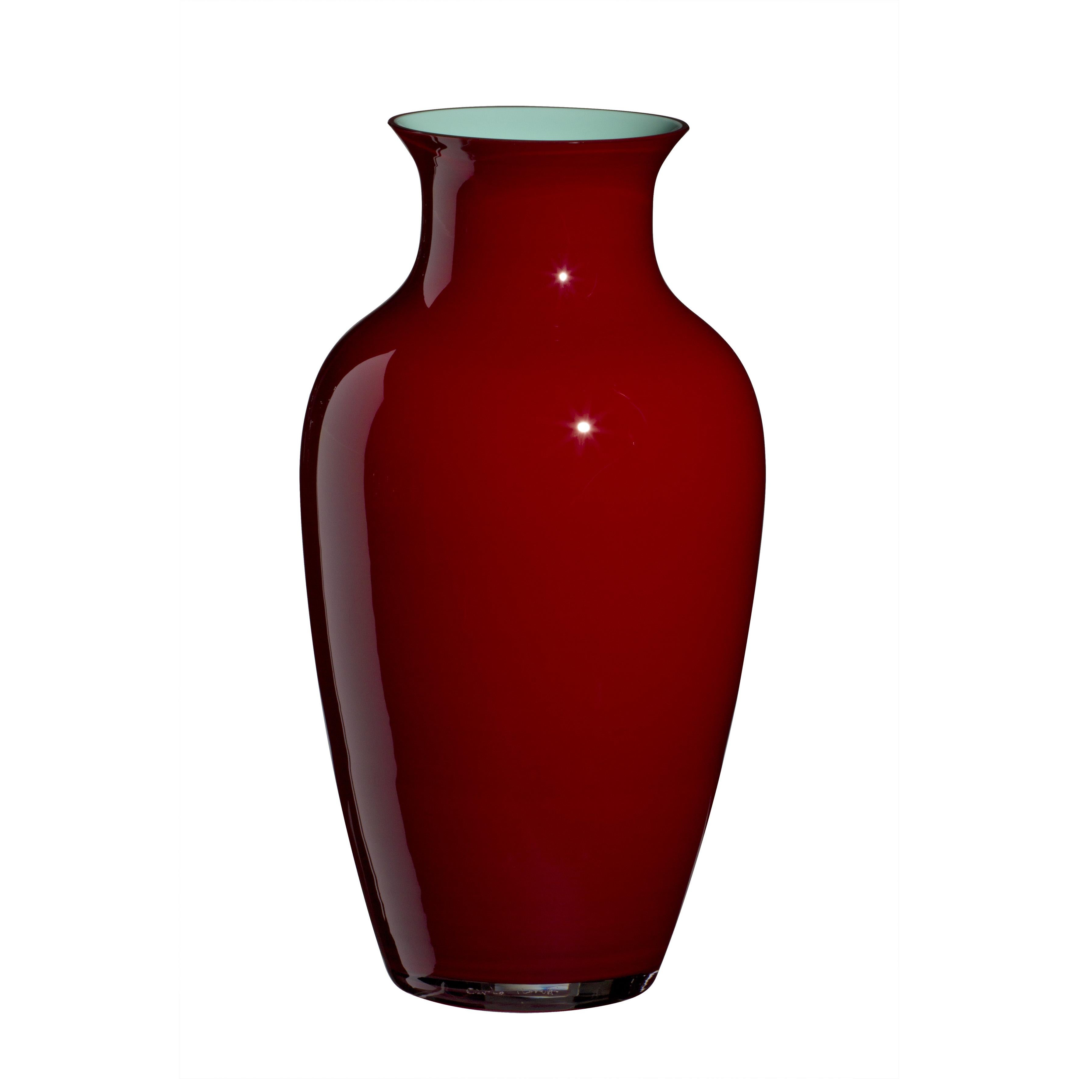 Vase Standard I Cinesi rouge foncé par Carlo Moretti