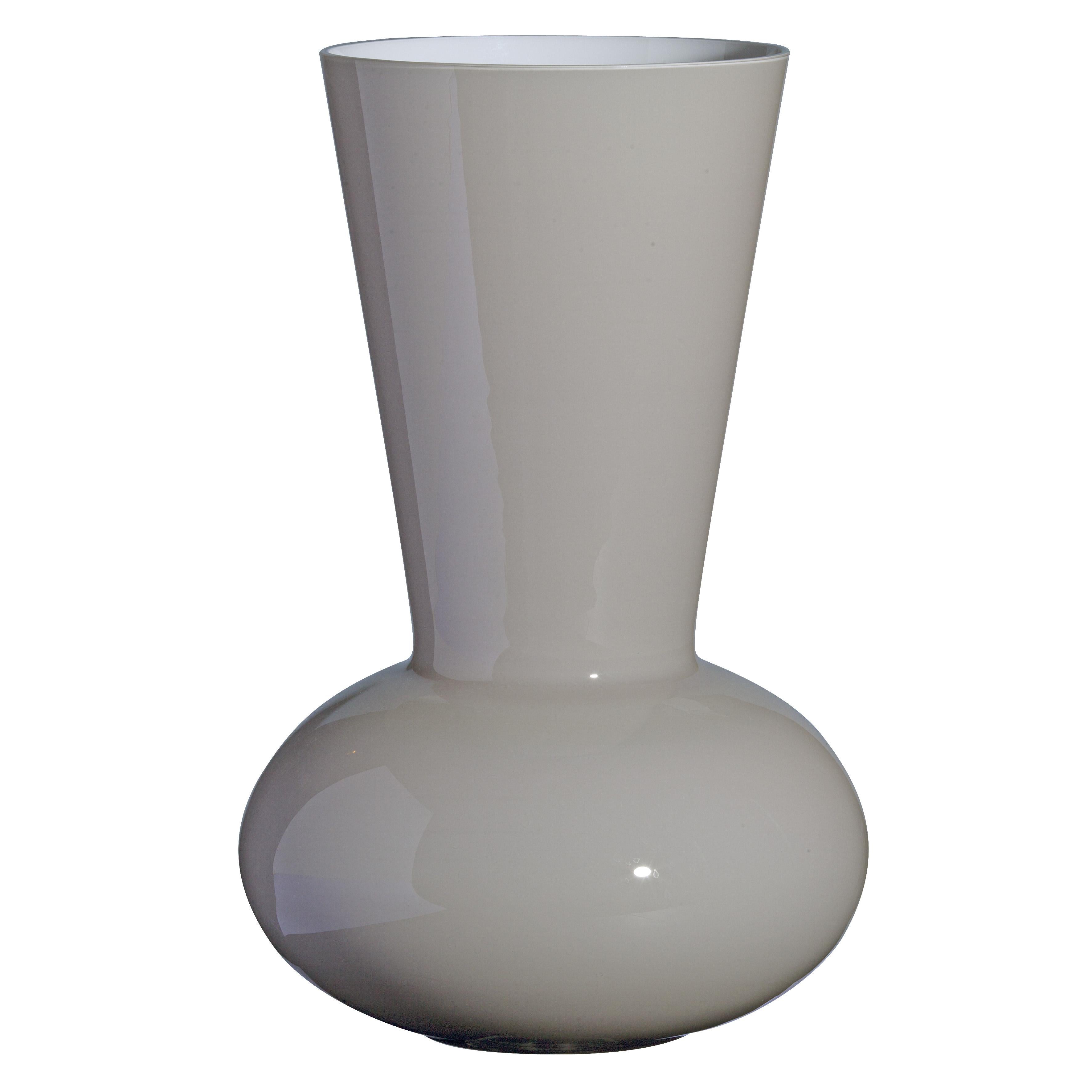 Large Troncosfera Vase in Grey by Carlo Moretti For Sale