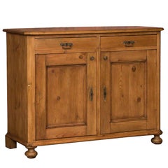 Small Antique Country Pine Sideboard