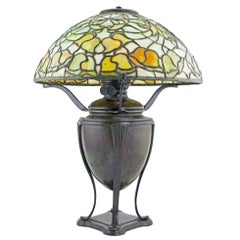 Tiffany Studios Leaded Glass and Bronze 'A Bell Flower' Table Lamp