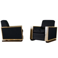 Club Chairs in the Style of Jean-Michel Frank