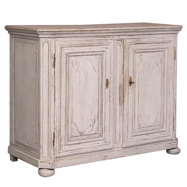 Antique French Oak Cabinet With Light Gray Paint For At 1stdibs Antique French Oak Cabinet With Light Gray Paint For