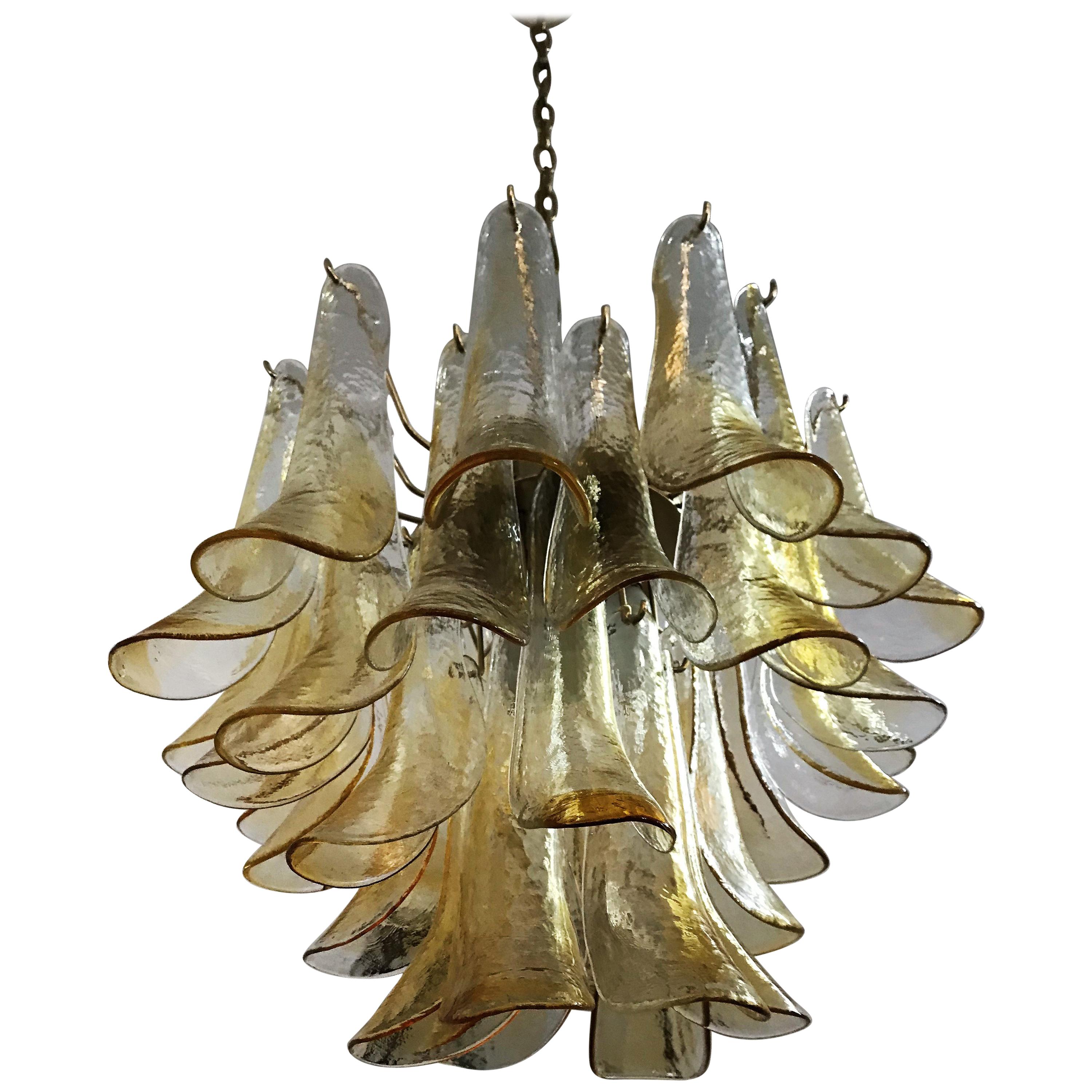 Signed Mid-Century Modern Chandelier by La Murrina in Murano Glass