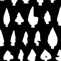 New York Arrowheads Wallpaper- White on Black Ground