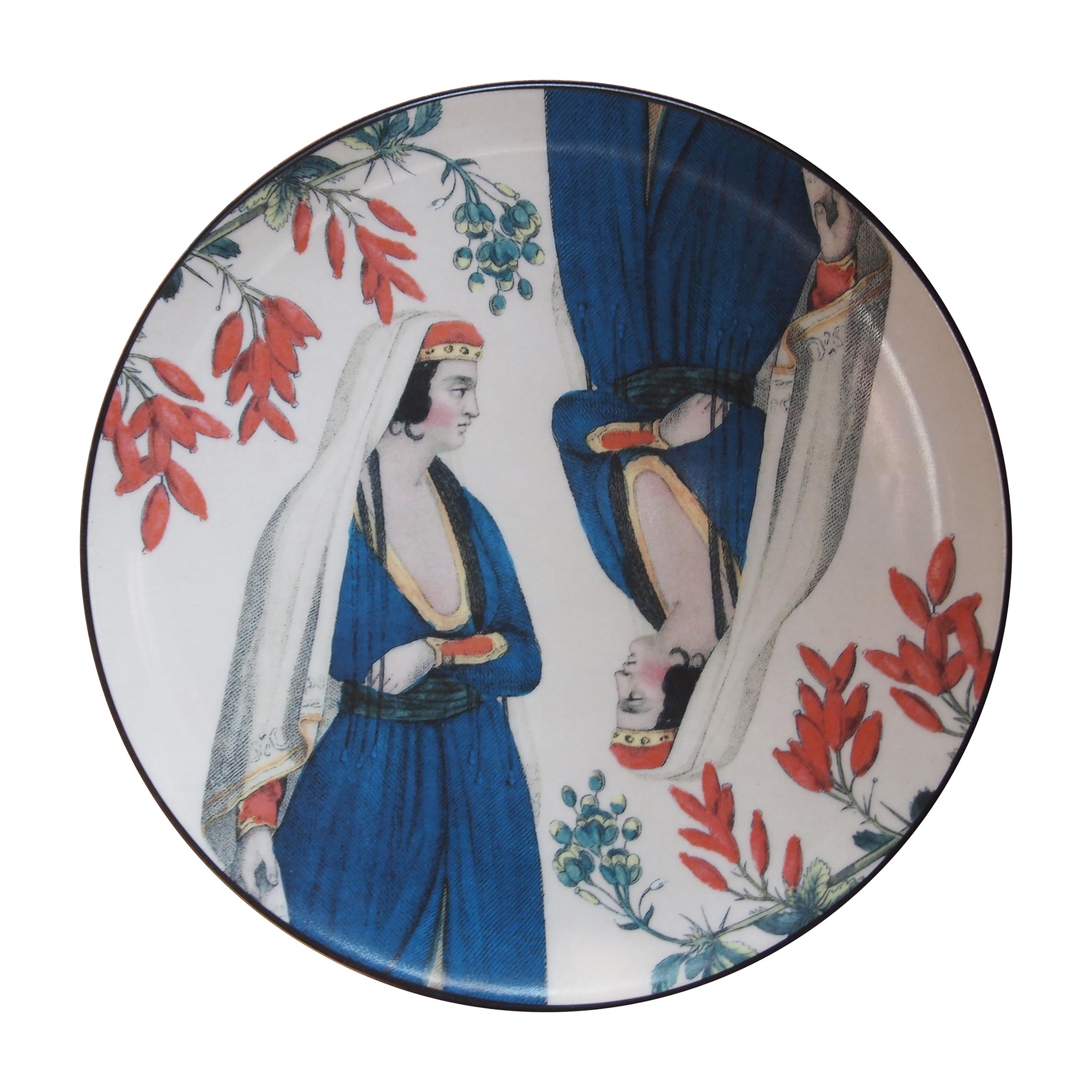 Sultan's Journey Valide Porcelain Plate by Patch NYC for Les-Ottomans
