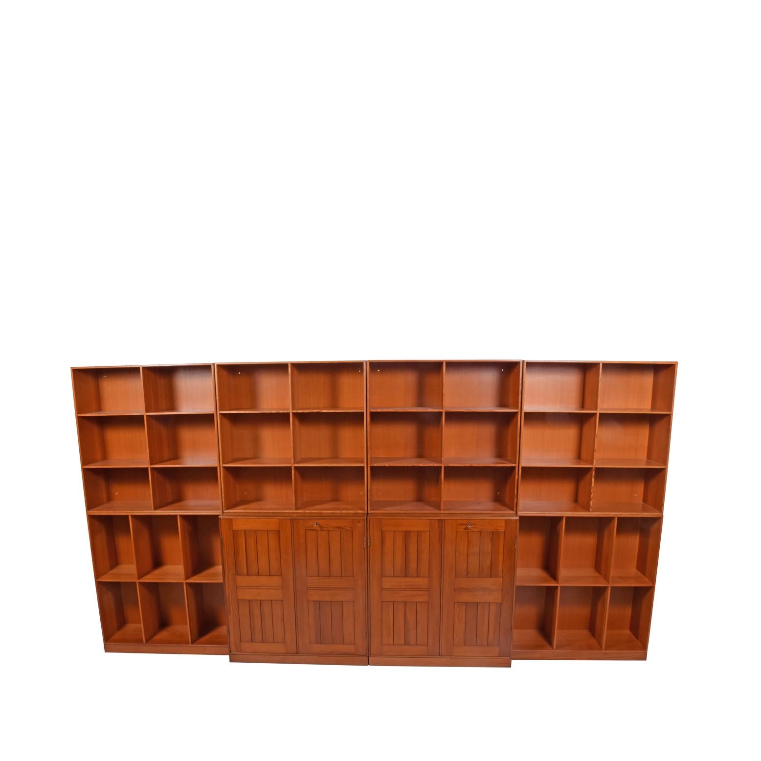 Mogens Koch Oregon Pine Bookcase or Wall Unit for Rud Rasmussen