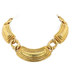 Used David Webb Platinum & 18k Gold Ancient World Collection Large Links Necklace