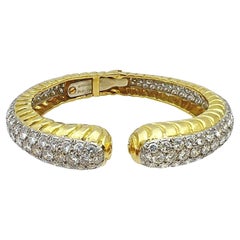 David Webb 18k Gold Diamant Manschettenarmband