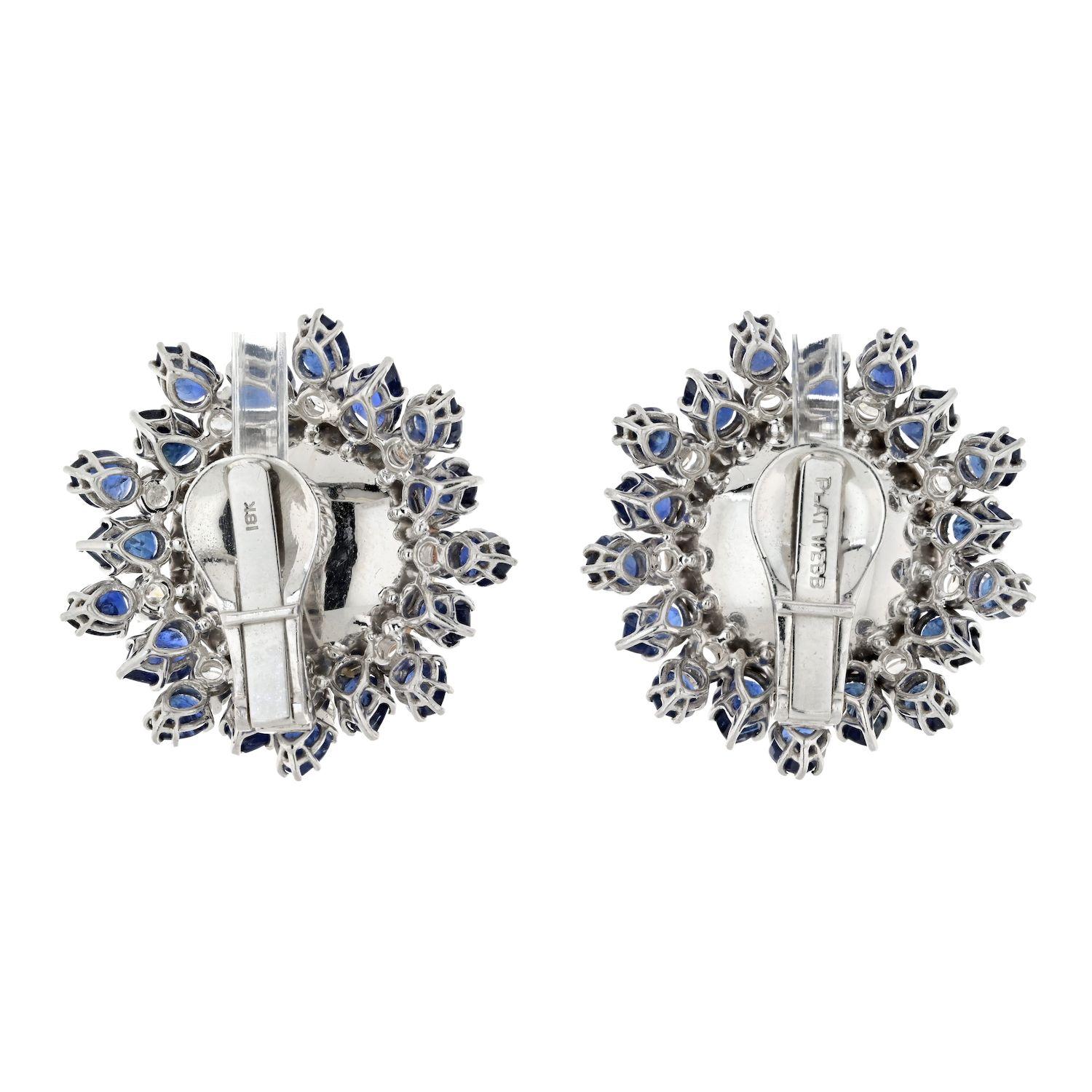Introducing a captivating pair of earrings from the renowned designer David Webb, the Platinum and 18K White Gold Mobe Pearl Earrings. These earrings exude a timeless elegance and showcase the finest craftsmanship. At the center of each earring are