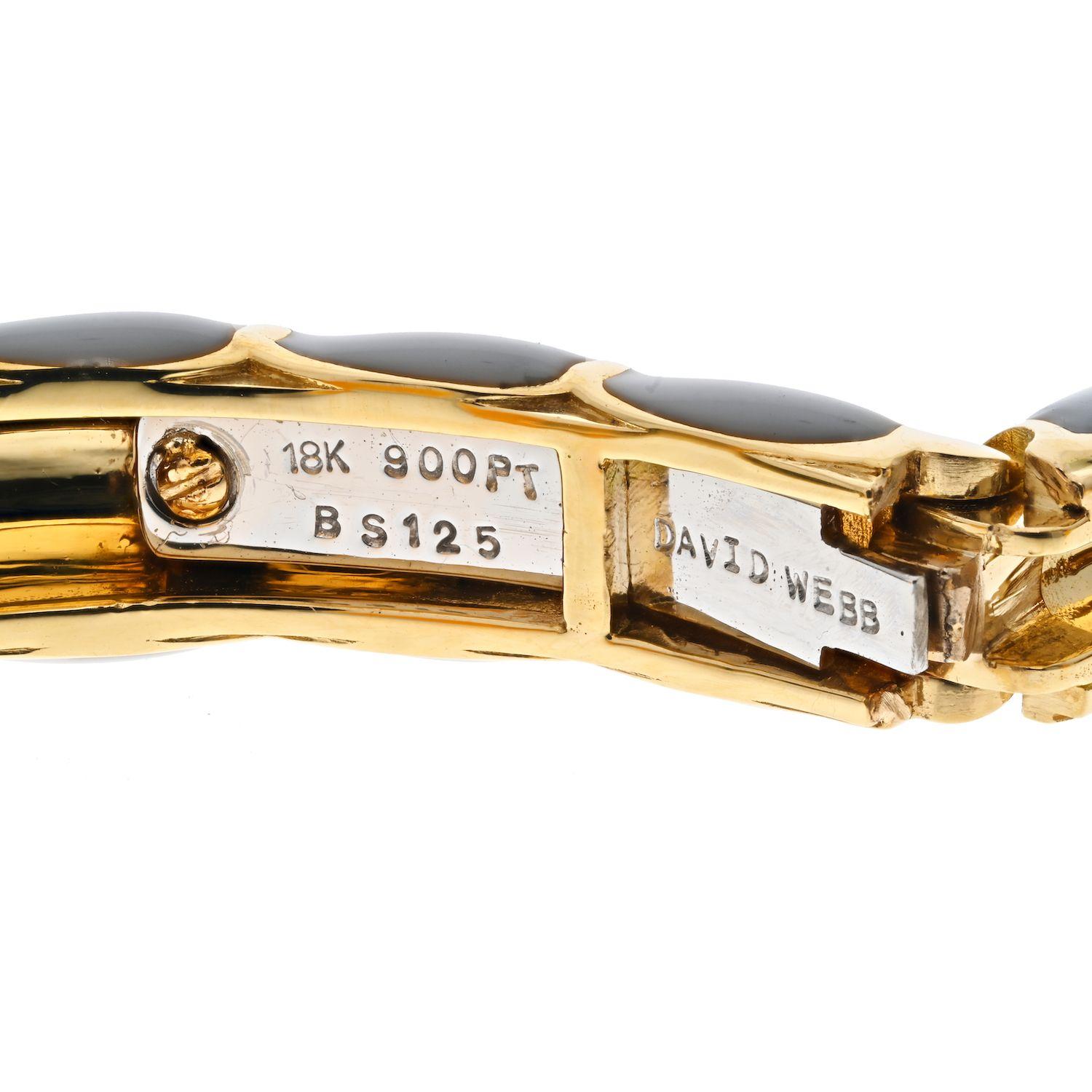 David Webb Bracelet singe à double tête en platine et or jaune 18 carats Excellent état - En vente à New York, NY