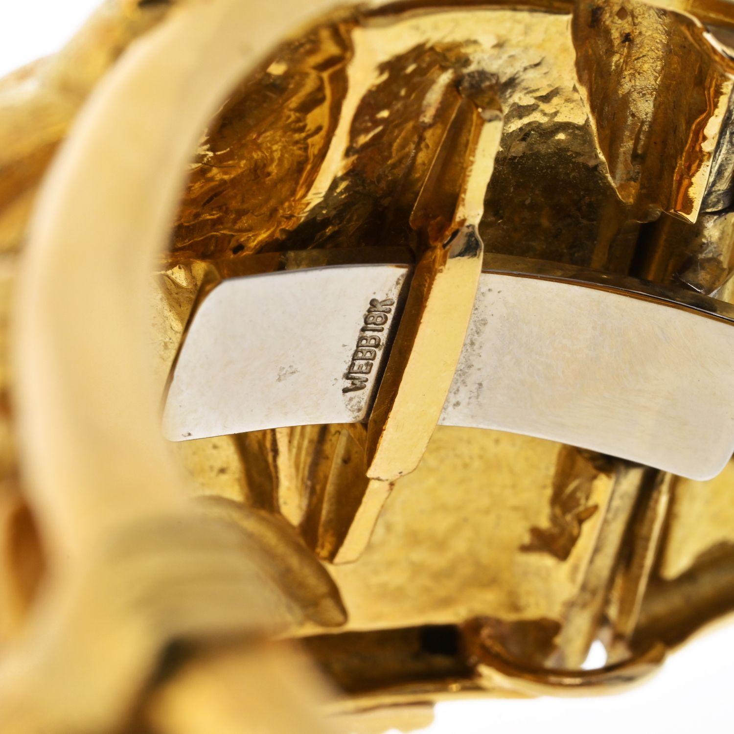 David Webb Bracelet double singe en platine et or jaune 18 carats Pour femmes en vente