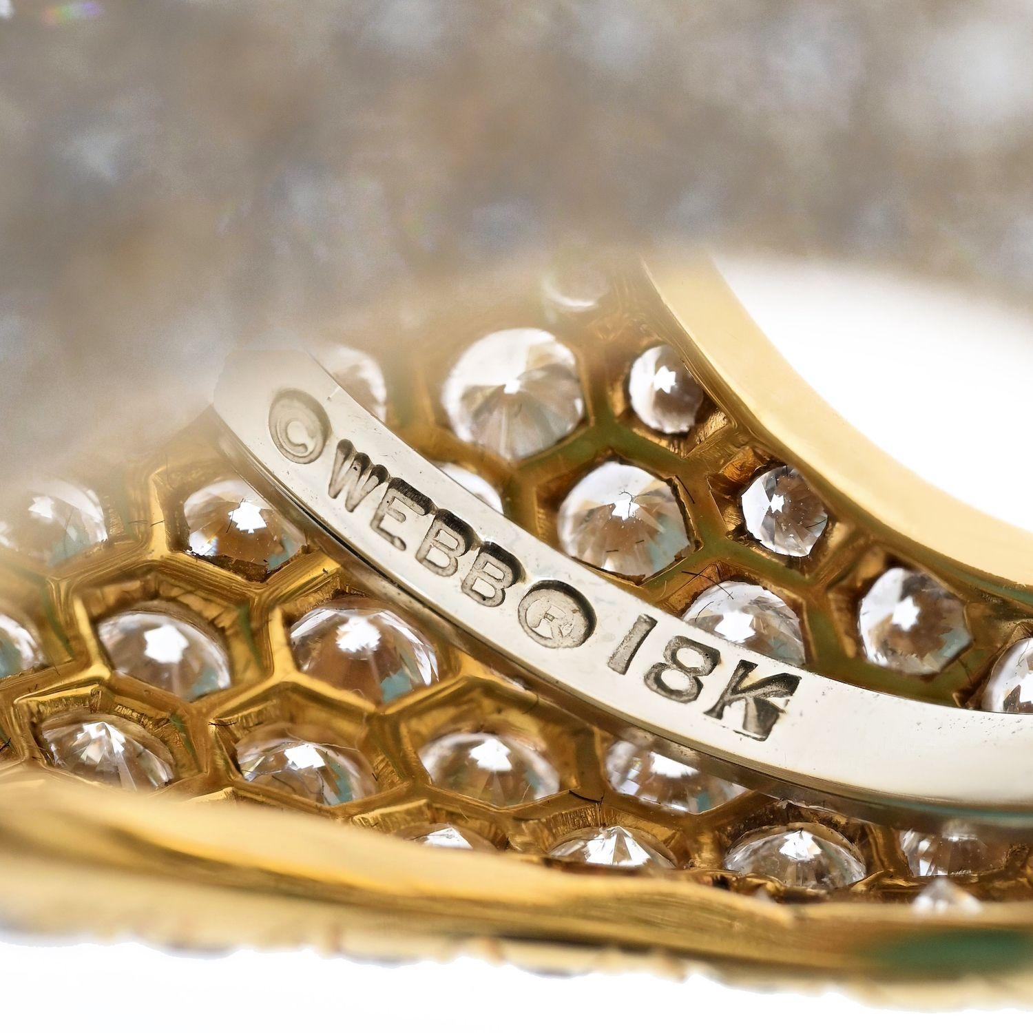 Moderne David Webb Bague en platine et or jaune 18 carats avec grande turquoise et diamants en vente
