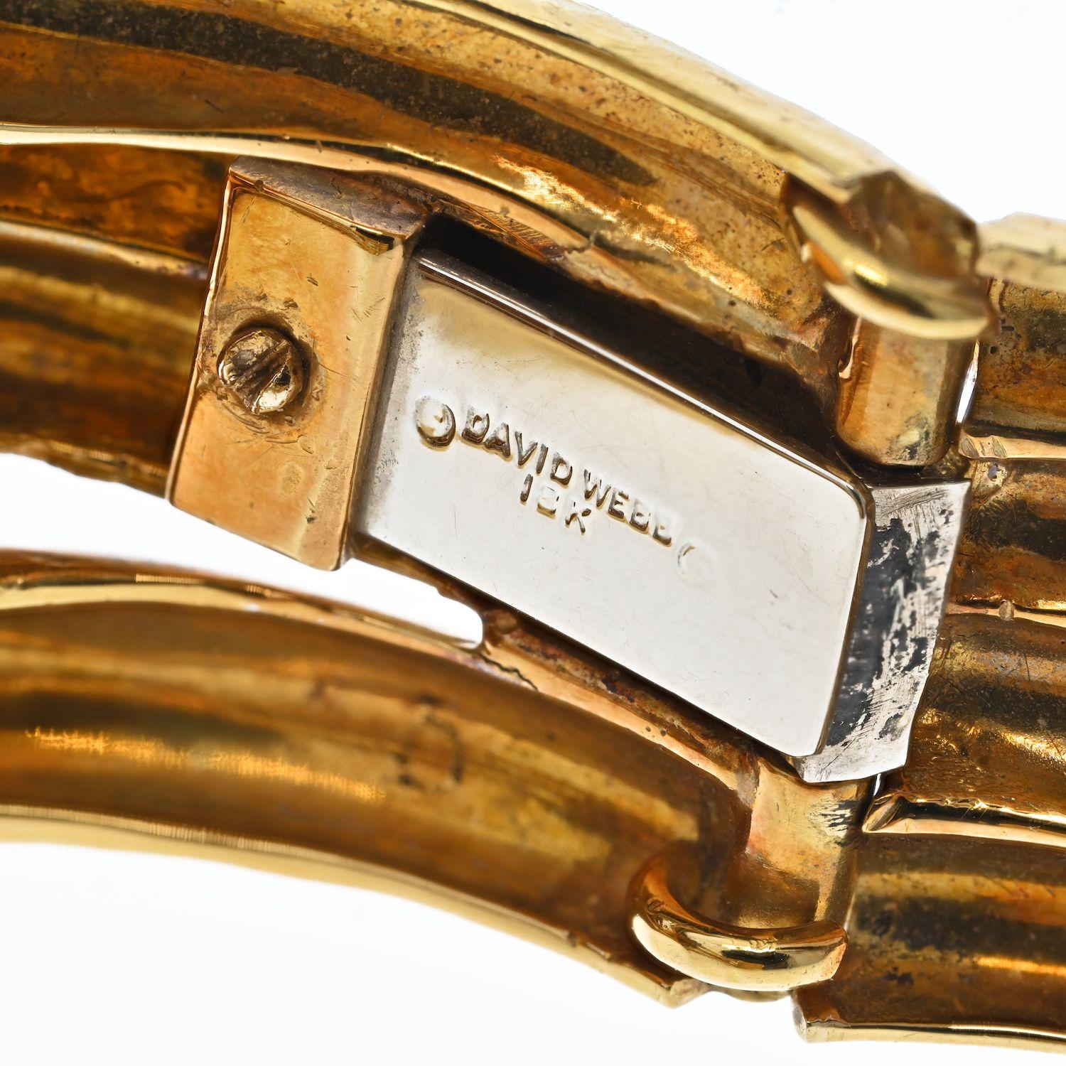 David Webb Notre Dame-Bergkristall-Armband aus Platin und 18 Karat Gelbgold (Moderne) im Angebot