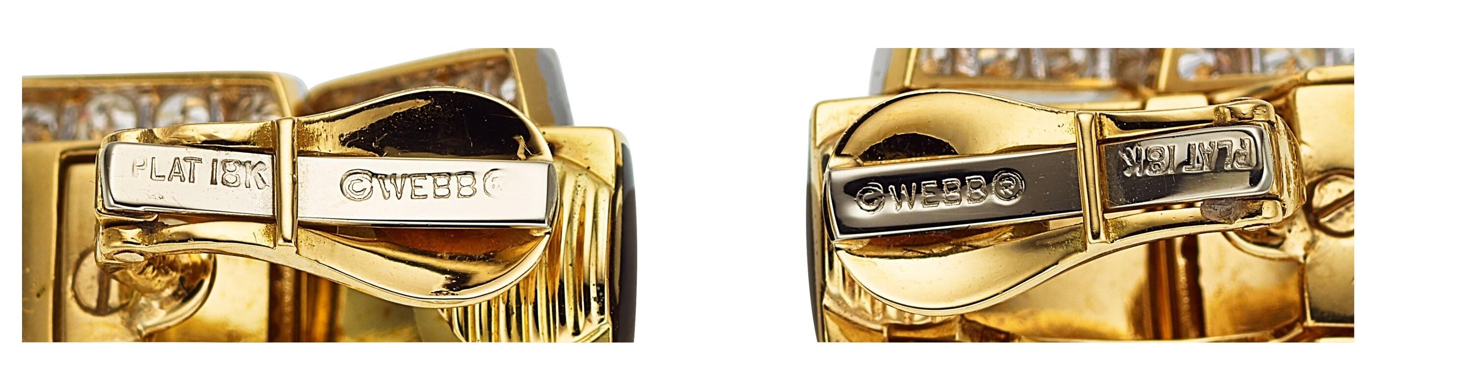 Modern David Webb Platinum & 18k Yellow Gold Onyx Diamond Doorknocker 