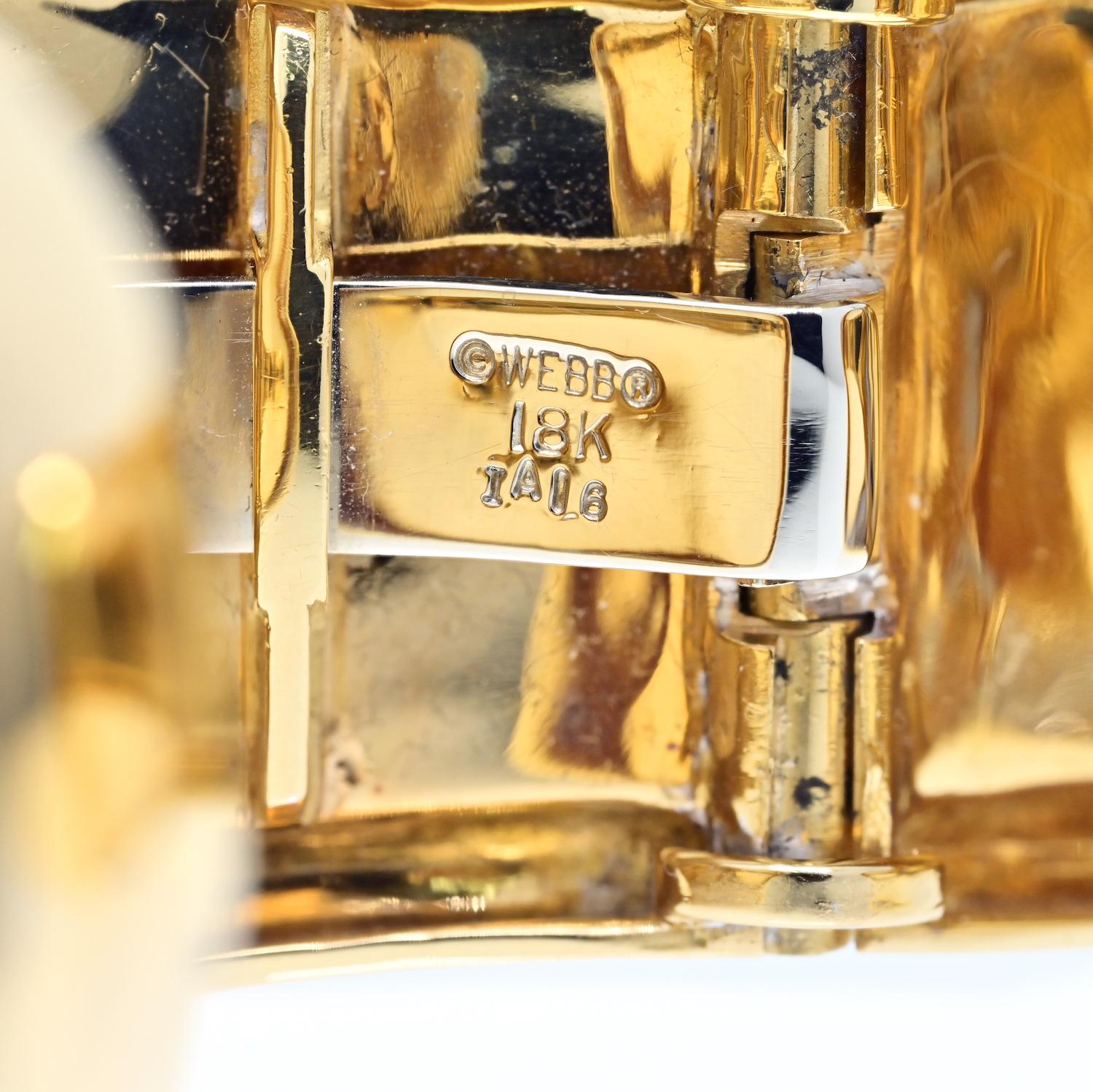 David Webb Platine et or jaune 18K Bracelet en cristal de roche avec croix hachurée Pour femmes en vente