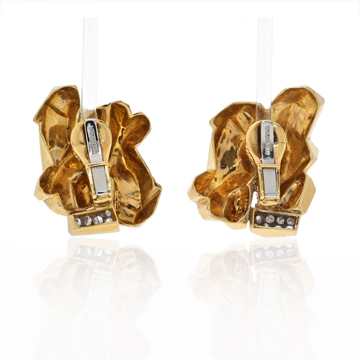 diamond nugget earrings