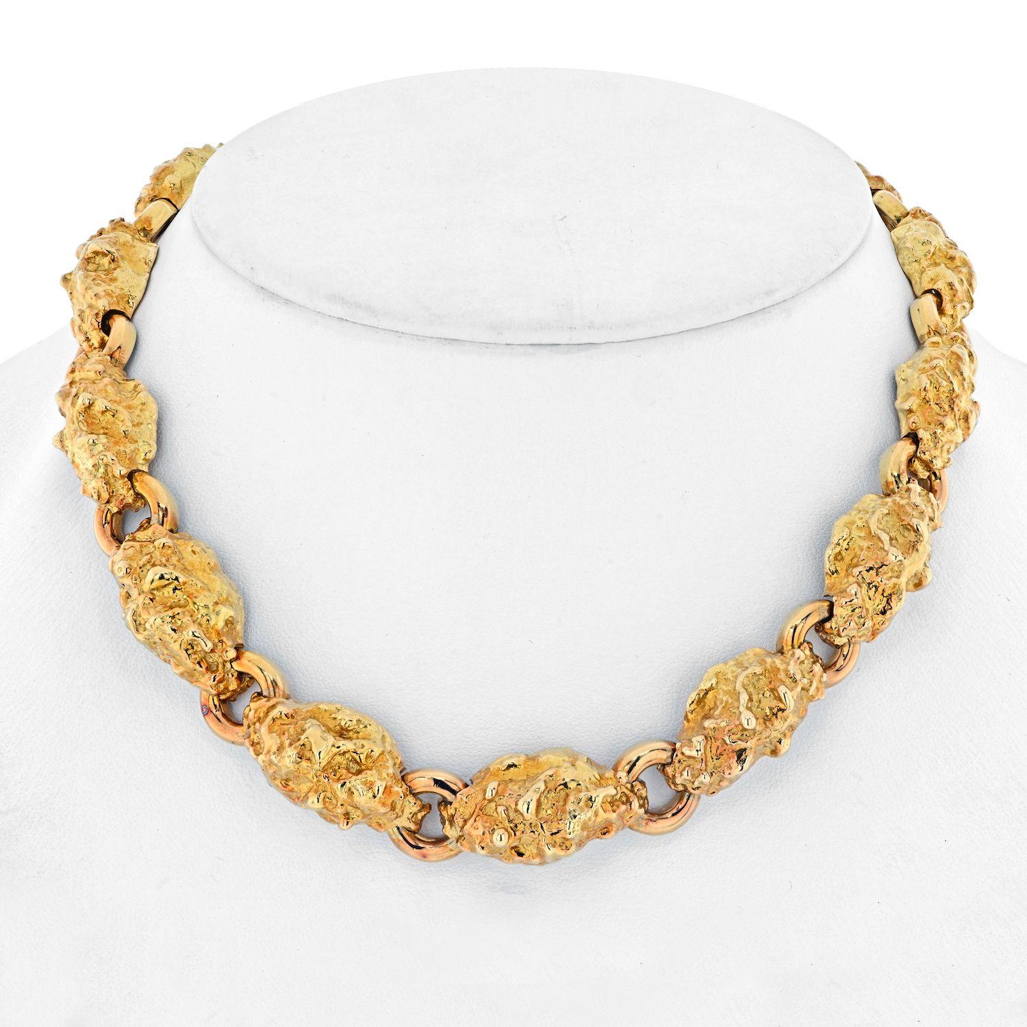 gold nugget link chain