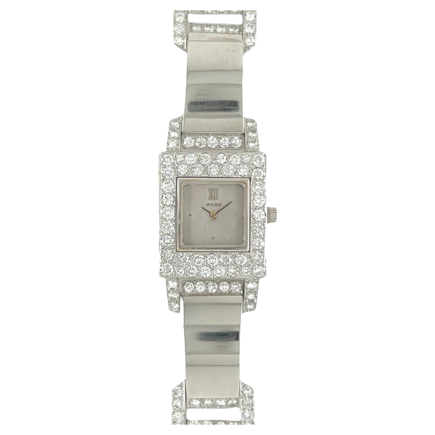 DAVID WEBB Reloj de platino y diamantes