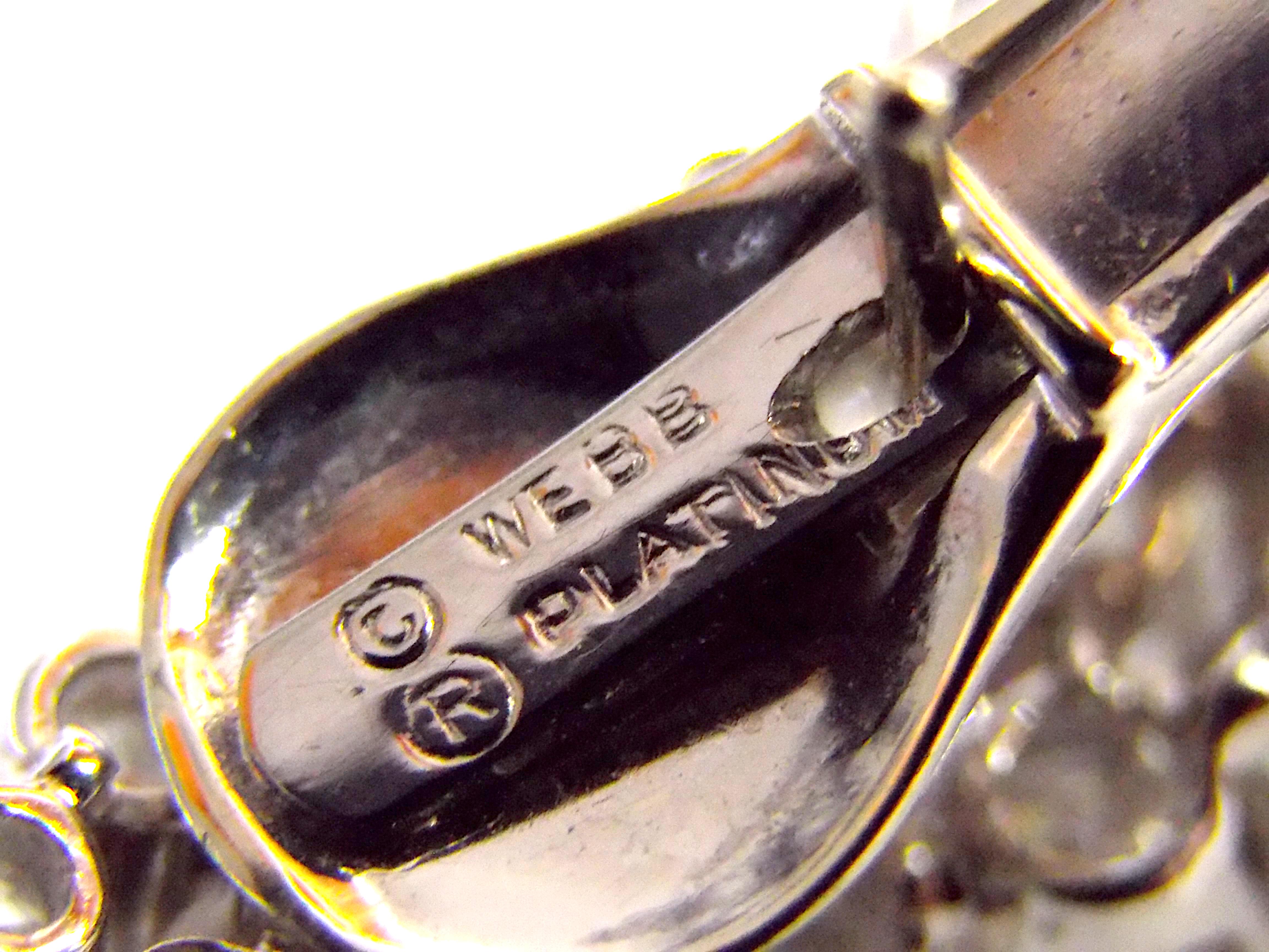 David Webb Platin-Diamant-Ohrclimber-Ohrringe im Zustand „Gut“ im Angebot in New York, NY