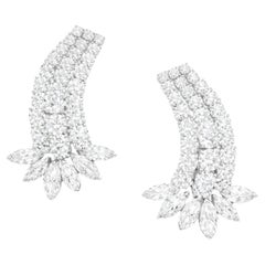 David Webb Platinum Diamond Earrings 14 Carats of Brilliance David Webb Platinum Diamond Earrings 14 Carats of Brilliance