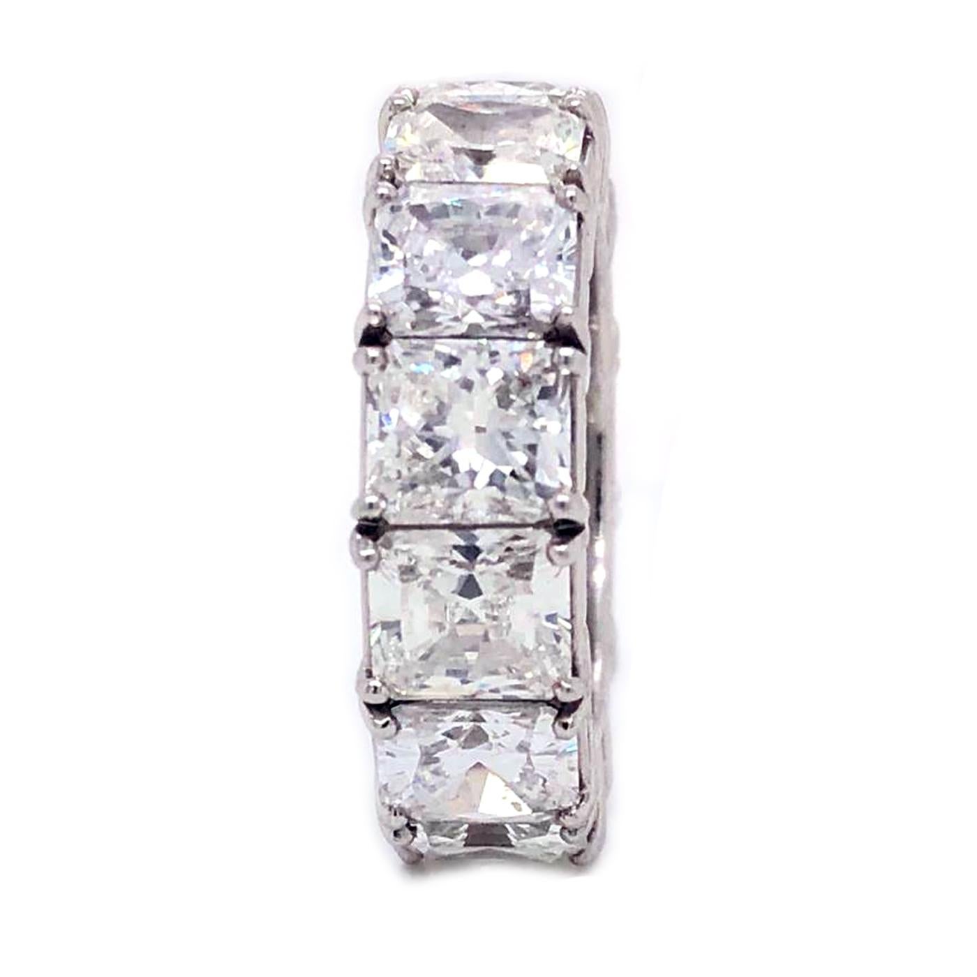 David Webb Platinum Diamond Eternity Band Ring 13.79 Carat 'GIA' VVS1, VS1 In Good Condition In Aventura, FL