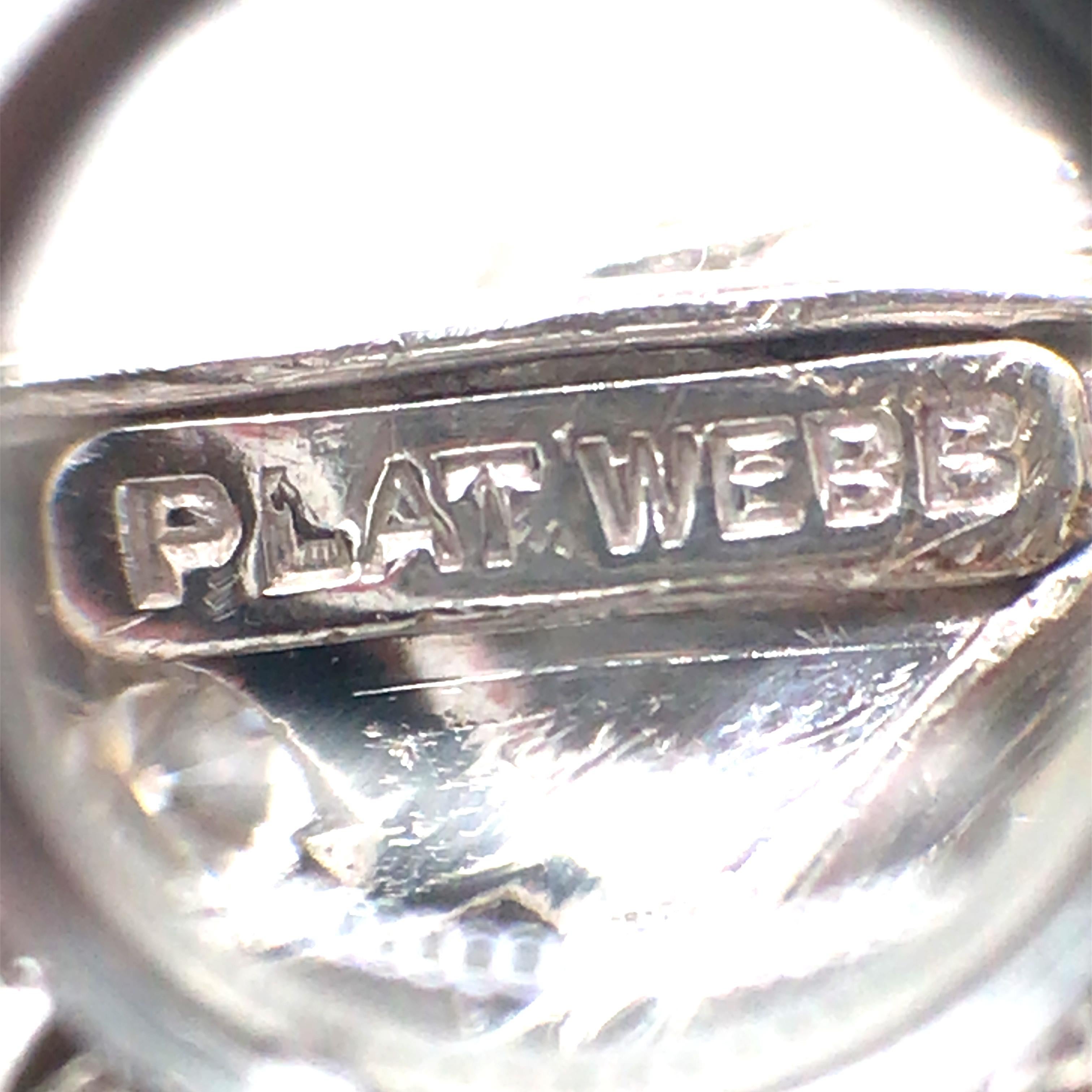 Women's or Men's David Webb, Platinum Pearl Diamond Brooch For Sale