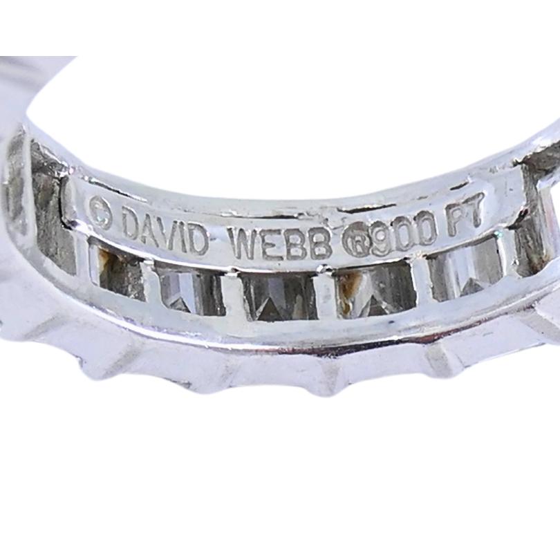 David Webb Platinum Ring Diamond Eternity Band Estate Jewelry 1