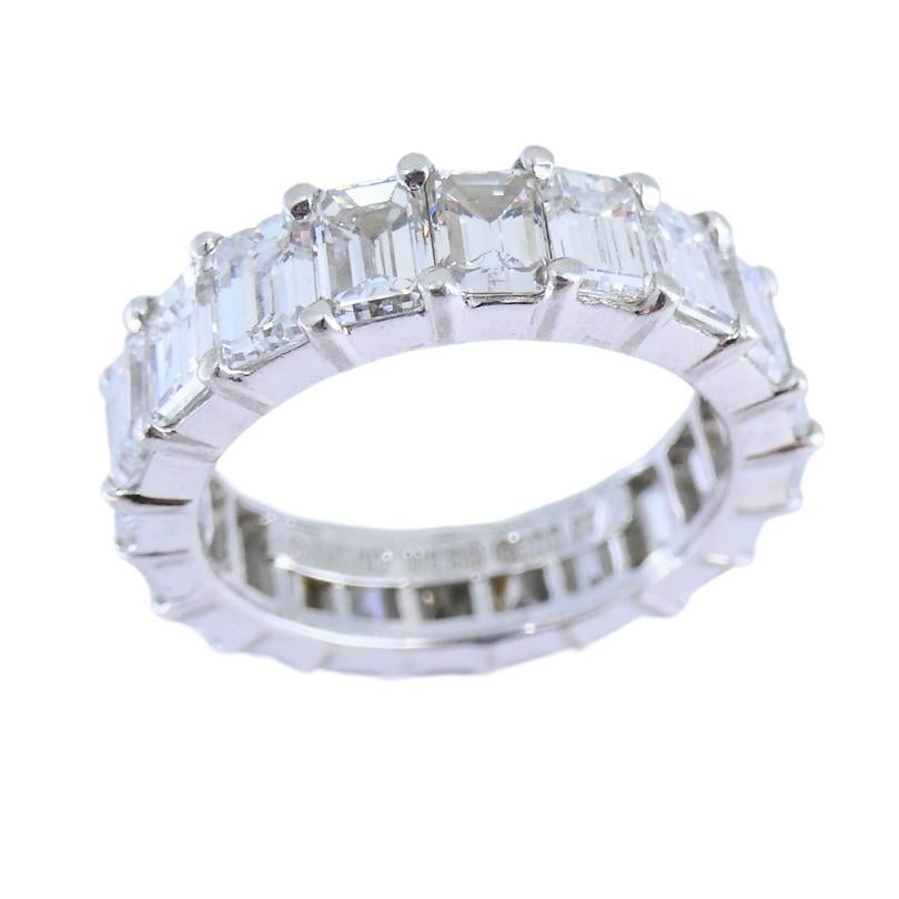 David Webb Platinum Ring Diamond Eternity Band Estate Jewelry 2