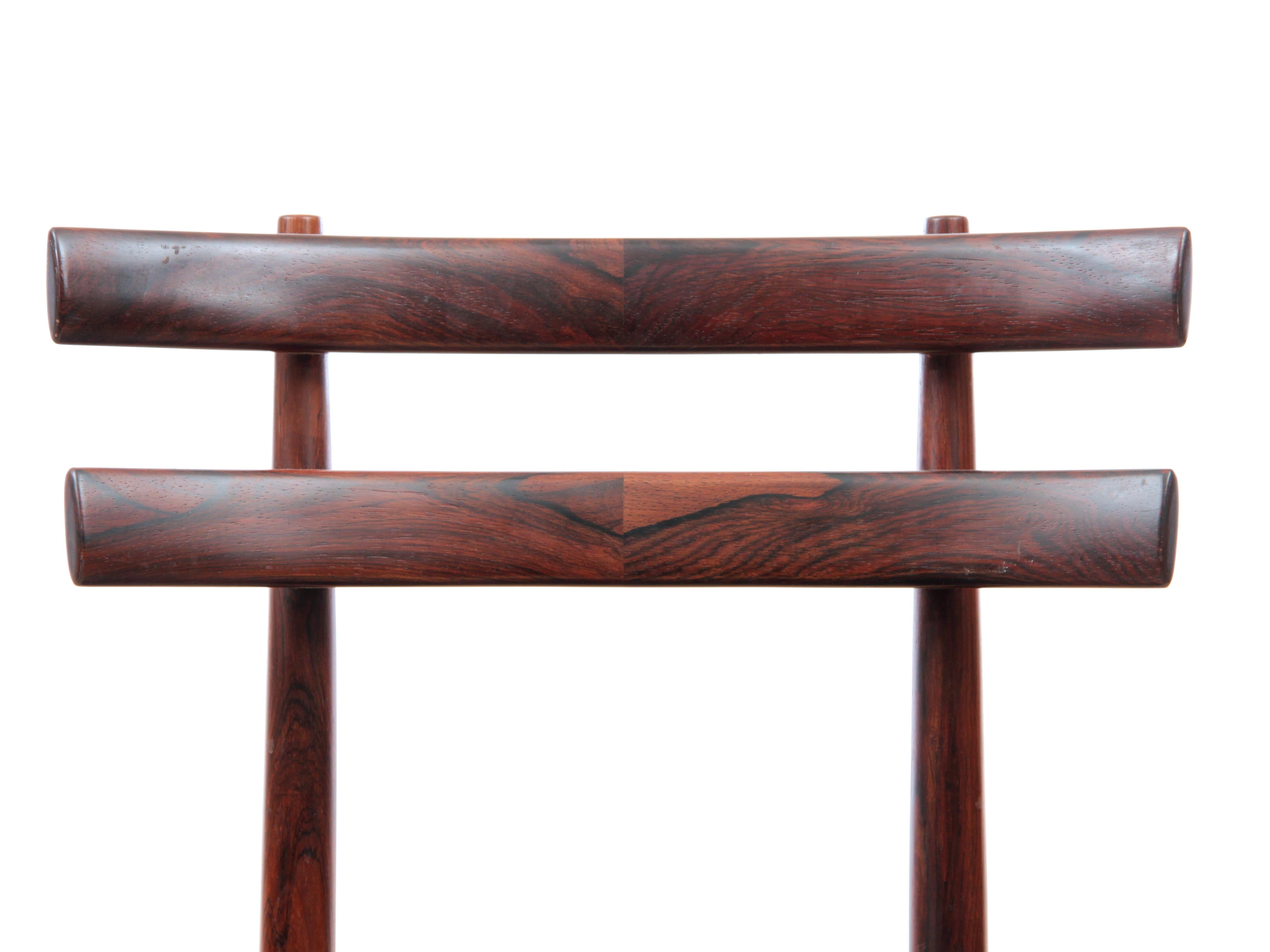 Mid-Century Modern Danish Set of Four Chairs in Rosewood by Poul Hundevad 5