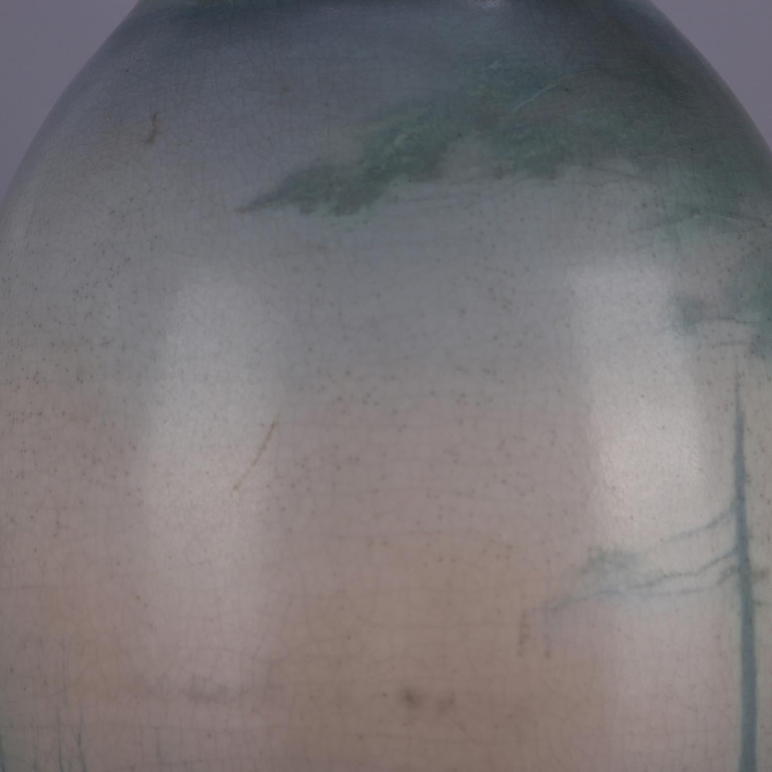 Antique Oversized Hand-Painted Rookwood Art Pottery Velum Vase, circa 1916 3