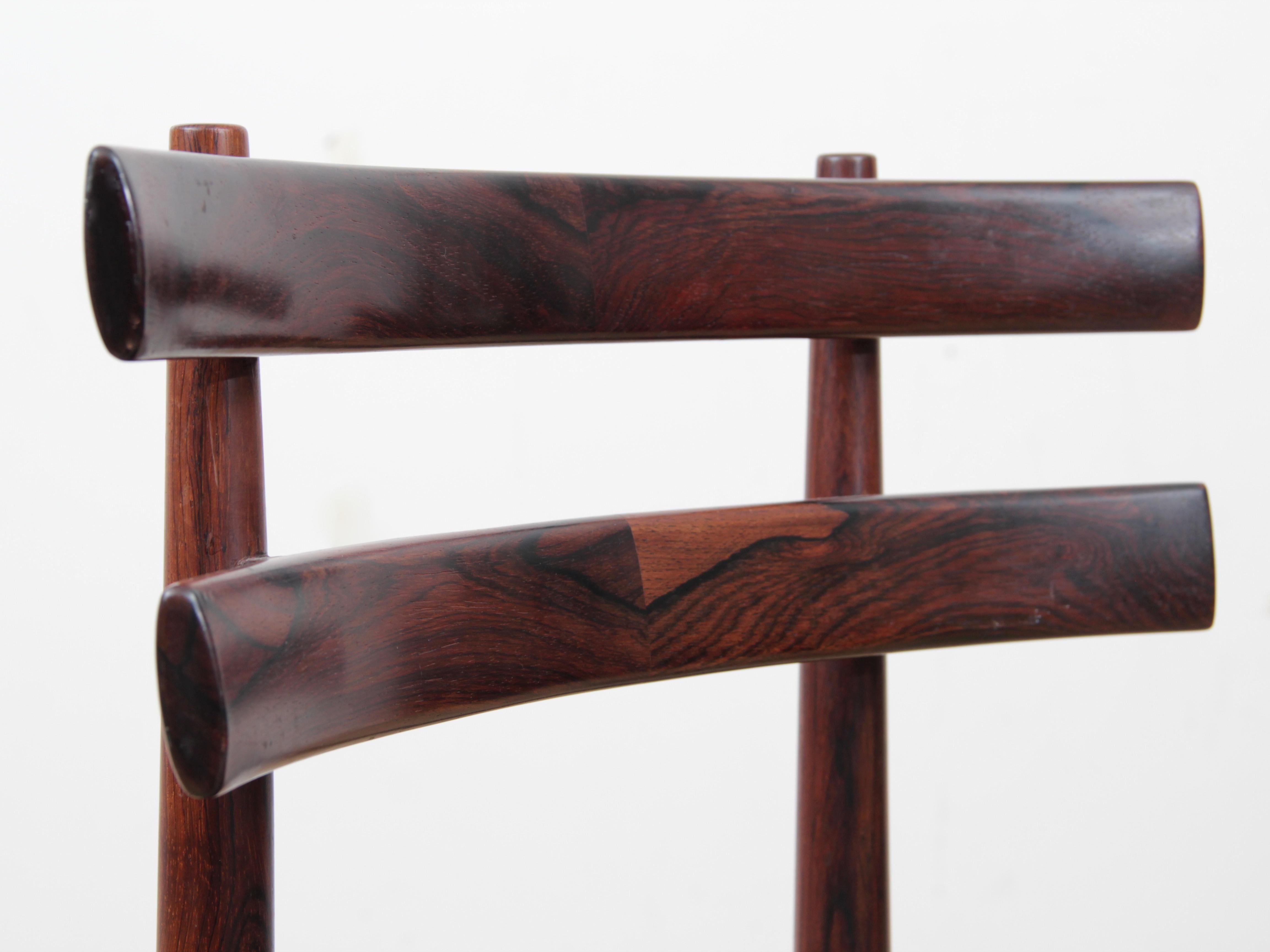 Mid-Century Modern Danish Set of Four Chairs in Rosewood by Poul Hundevad 9