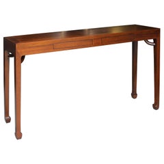 Walnut Two-Drawer Console Table