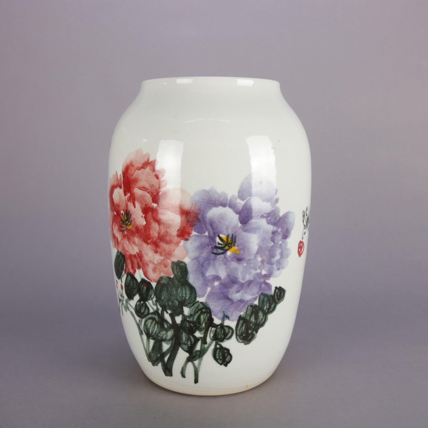 hand painted porcelain vases