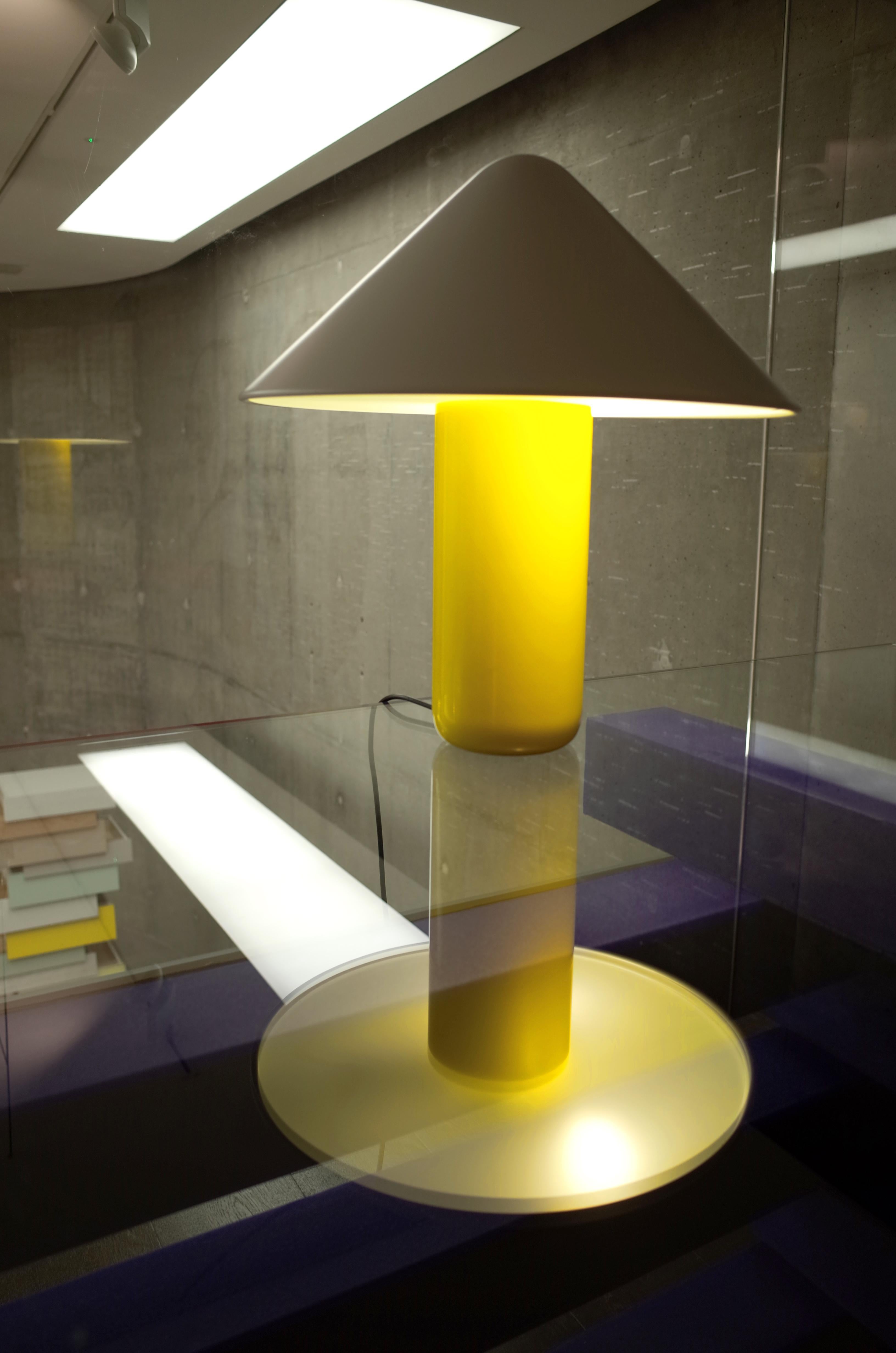 Modern Established & Sons Topp Lamp in Yellow with White Shade by Hallgeir Homstvedt