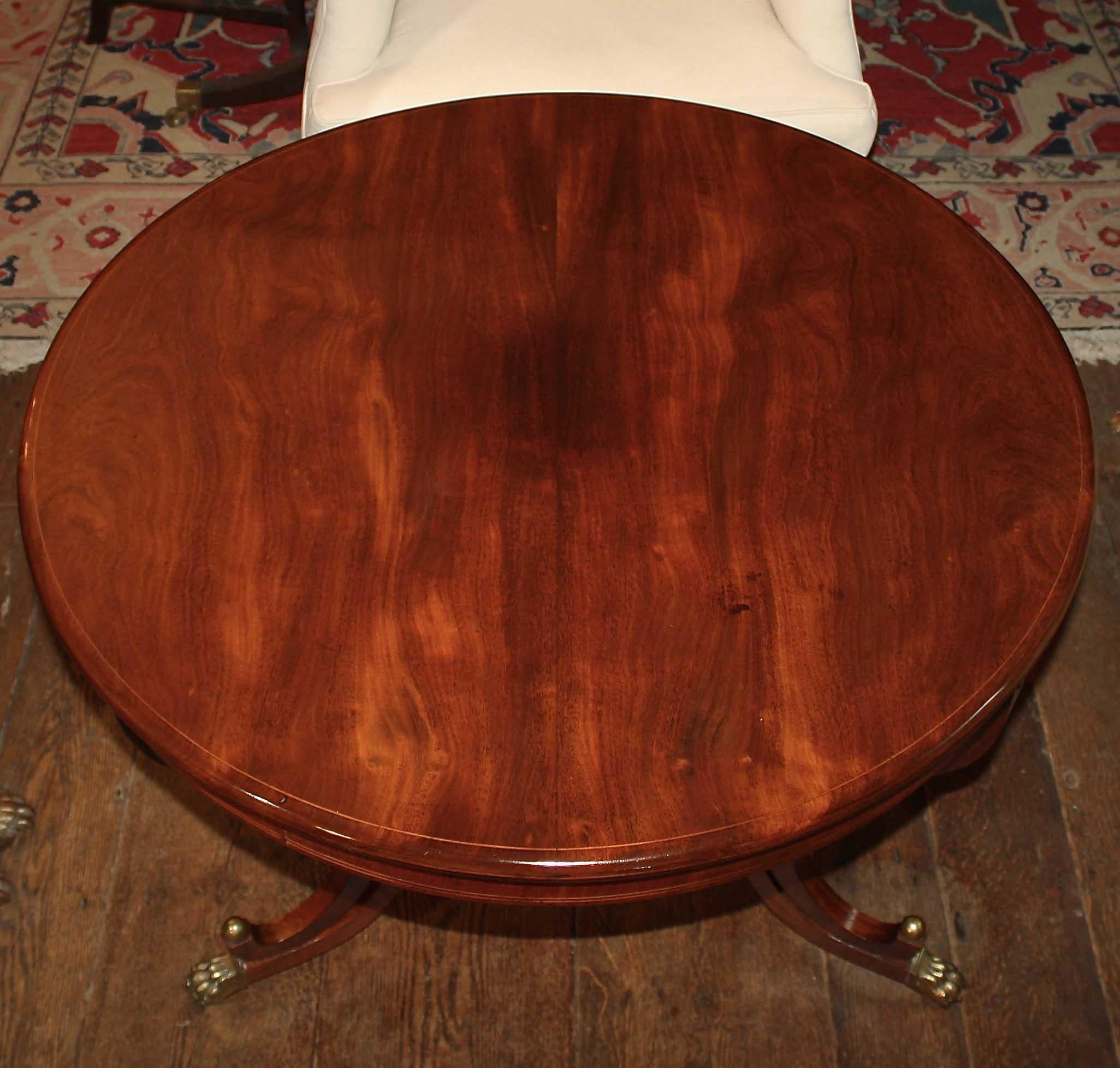 German Biedermeier Center Table In Good Condition For Sale In Woodbury, CT