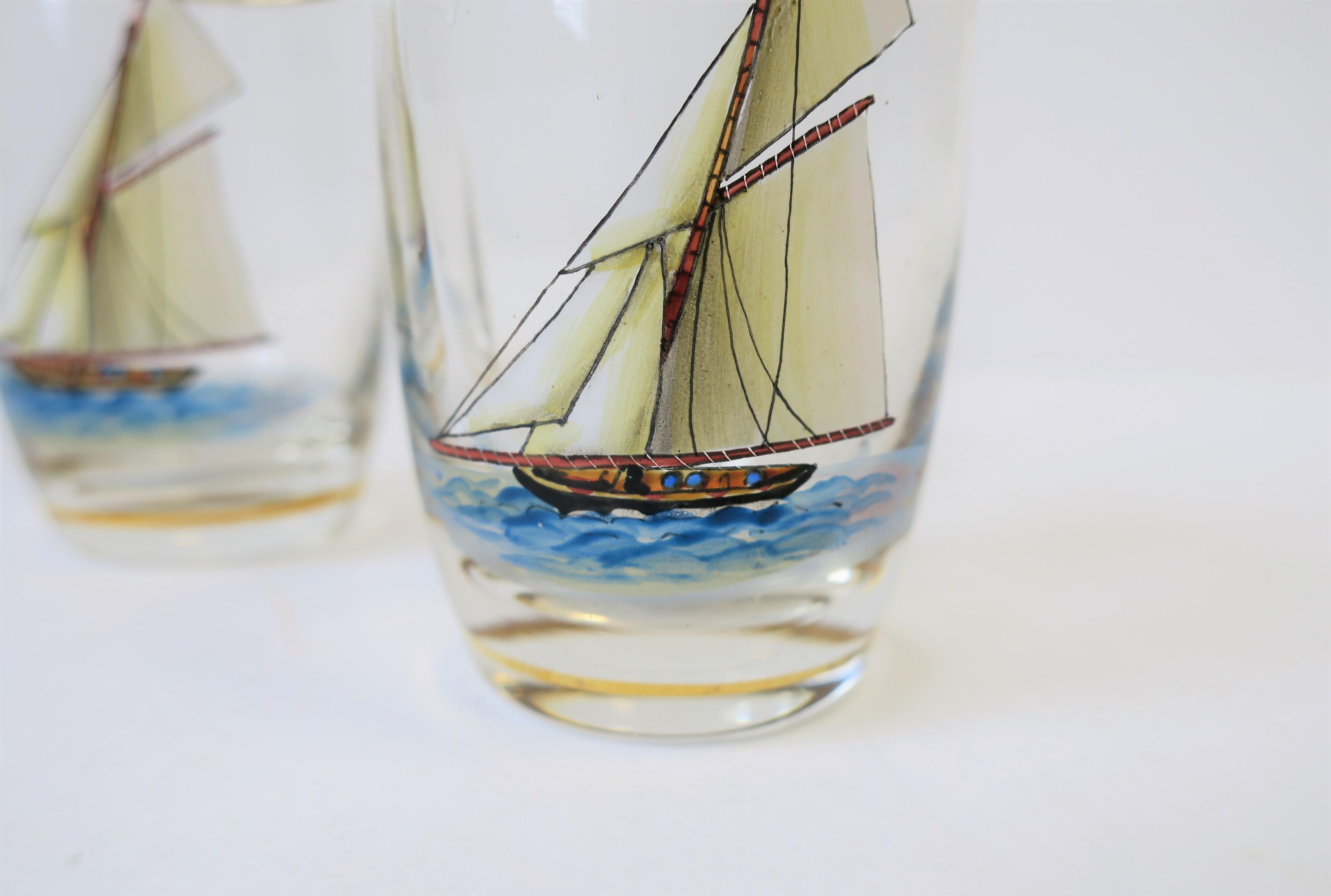 20th Century Midcentury Nautical Apperitif or Shot Glasses